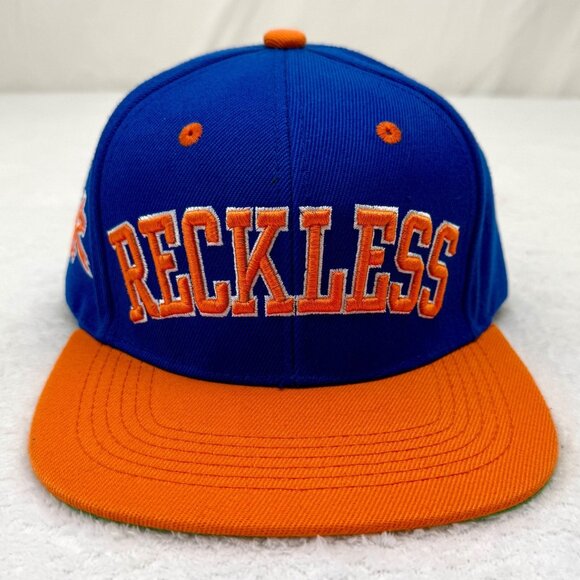 Young & Reckless Snapback Adjustable Cap Hat Blue Orange - Picture 1 of 9